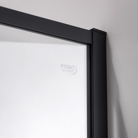 DRZWI PRYSZNICOWE WNĘKOWE PRZESUWNE SUPER SLIM NOVA CZARNE 90CM SZKŁO 6 MM