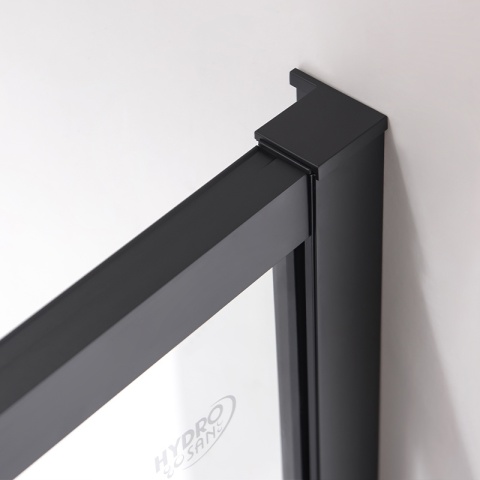 DRZWI PRYSZNICOWE WNĘKOWE PRZESUWNE SUPER SLIM NOVA CZARNE 90CM SZKŁO 6 MM