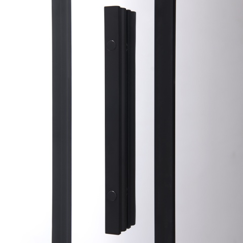DRZWI PRYSZNICOWE WNĘKOWE PRZESUWNE SUPER SLIM NOVA CZARNE 90CM SZKŁO 6 MM