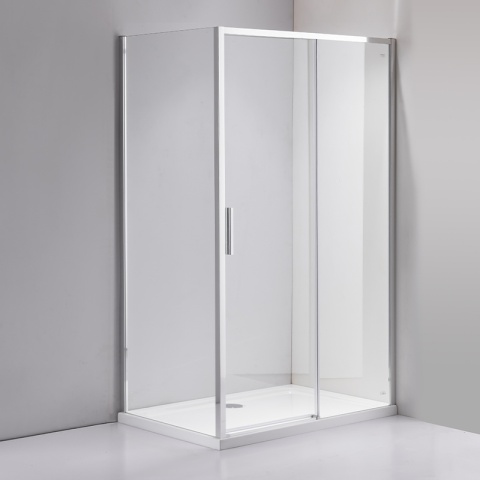KABINA PRYSZNICOWA PROSTOKĄTNA SUPER SLIM ZES-NOVA-CH-100X80 CHROM 100x80 CM SZKŁO 6 MM