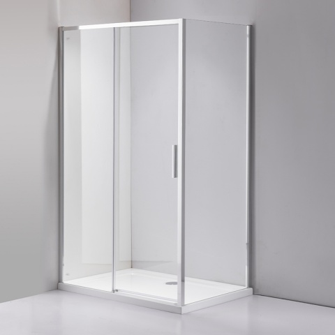 KABINA PRYSZNICOWA PROSTOKĄTNA SUPER SLIM ZES-NOVA-CH-100X80 CHROM 100x80 CM SZKŁO 6 MM