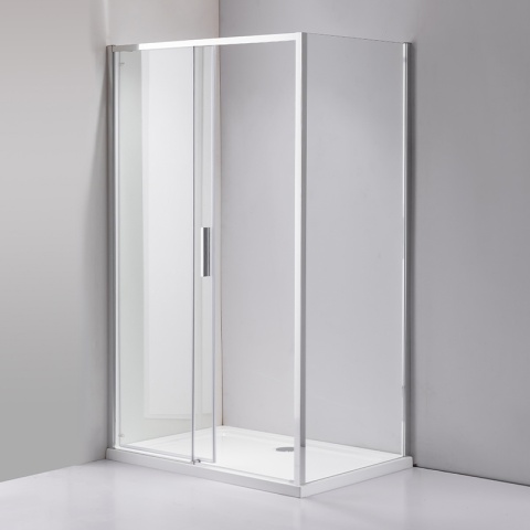 KABINA PRYSZNICOWA PROSTOKĄTNA SUPER SLIM ZES-NOVA-CH-100X80 CHROM 100x80 CM SZKŁO 6 MM