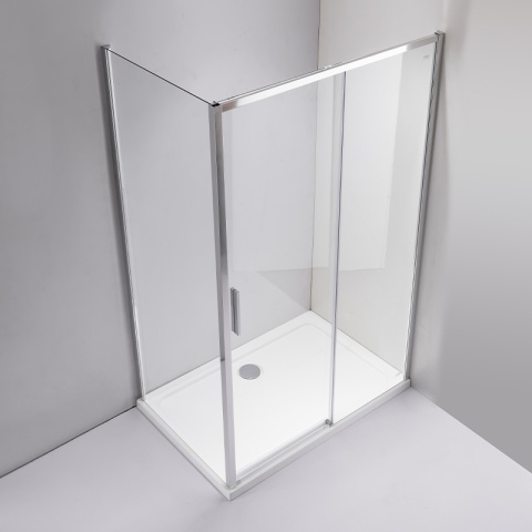 KABINA PRYSZNICOWA PROSTOKĄTNA SUPER SLIM ZES-NOVA-CH-100X80 CHROM 100x80 CM SZKŁO 6 MM