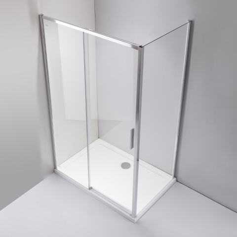 KABINA PRYSZNICOWA PROSTOKĄTNA SUPER SLIM ZES-NOVA-CH-100X80 CHROM 100x80 CM SZKŁO 6 MM