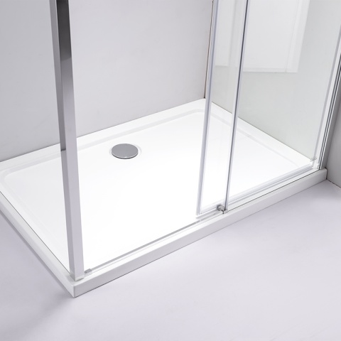 KABINA PRYSZNICOWA PROSTOKĄTNA SUPER SLIM ZES-NOVA-CH-100X80 CHROM 100x80 CM SZKŁO 6 MM
