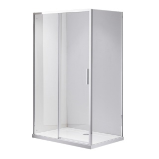 KABINA PRYSZNICOWA PROSTOKĄTNA SUPER SLIM ZES-NOVA-CH-90X80 CHROM 90x80 CM SZKŁO 6 MM