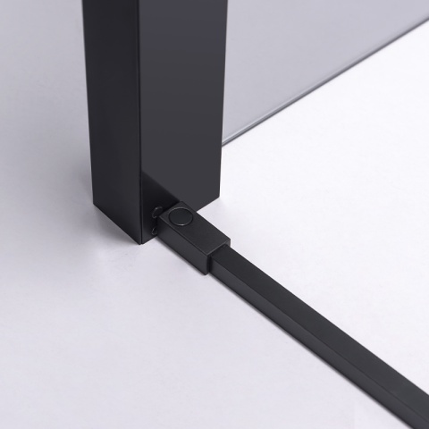 KABINA PRYSZNICOWA PROSTOKĄTNA SUPER SLIM ZES-NOVA-BL-100X80 CZARNA 100x80 CM 6 MM