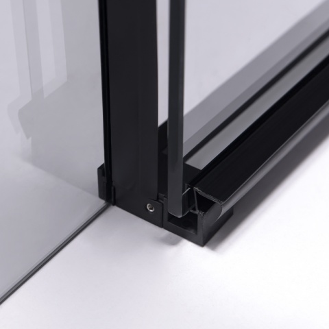 KABINA PRYSZNICOWA PROSTOKĄTNA SUPER SLIM ZES-NOVA-BL-100X80 CZARNA 100x80 CM 6 MM