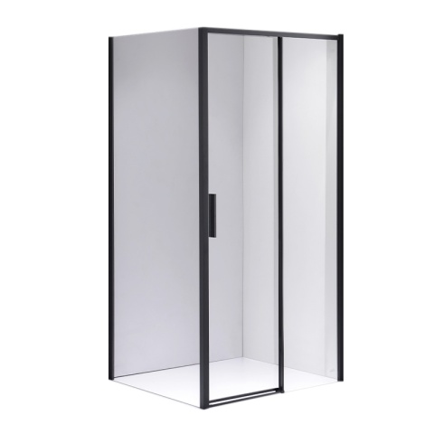KABINA PRYSZNICOWA PROSTOKĄTNA SUPER SLIM ZES-NOVA-BL-100X80 CZARNA 100x80 CM 6 MM