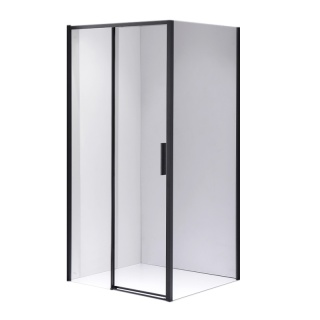 KABINA PRYSZNICOWA PROSTOKĄTNA SUPER SLIM ZES-NOVA-BL-120X80 CZARNA 120x80 CM SZKŁO 6 MM