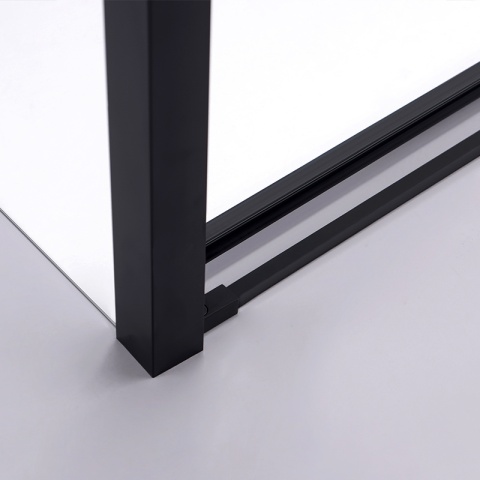 KABINA PRYSZNICOWA PROSTOKĄTNA SUPER SLIM ZES-NOVA-BL-120X80 CZARNA 120x80 CM SZKŁO 6 MM