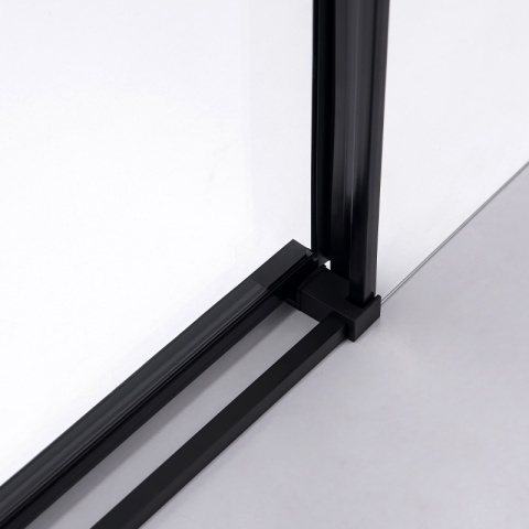 KABINA PRYSZNICOWA PROSTOKĄTNA SUPER SLIM ZES-NOVA-BL-120X80 CZARNA 120x80 CM SZKŁO 6 MM
