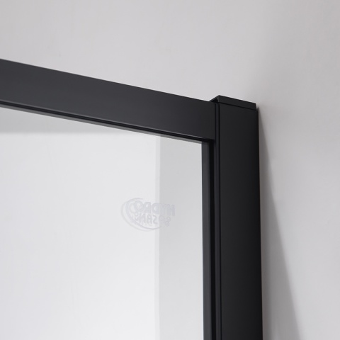 KABINA PRYSZNICOWA PROSTOKĄTNA SUPER SLIM ZES-NOVA-BL-120X80 CZARNA 120x80 CM SZKŁO 6 MM
