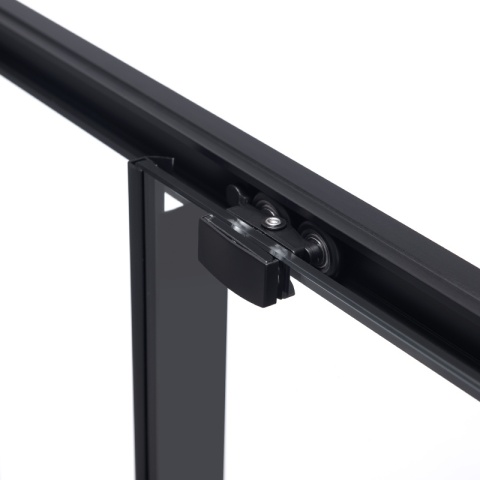 KABINA PRYSZNICOWA PROSTOKĄTNA SUPER SLIM ZES-NOVA-BL-120X80 CZARNA 120x80 CM SZKŁO 6 MM