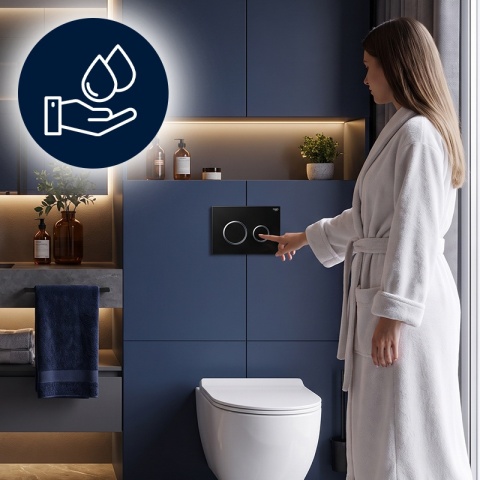 ZESTAW PODTYNKOWY WC POD MISKĘ WISZĄCĄ PODWIESZANĄ STELAŻ + PRZYCISK GRATIS HYDRO BUTTON