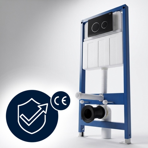 ZESTAW PODTYNKOWY WC POD MISKĘ WISZĄCĄ PODWIESZANĄ STELAŻ + PRZYCISK GRATIS HYDRO BUTTON