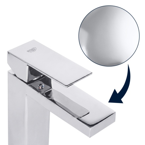 BATERIA UMYWALKOWA ŁAZIENKOWA NISKA NABLATOWA STOJĄCA KRAN CHROM PERLATOR F211A