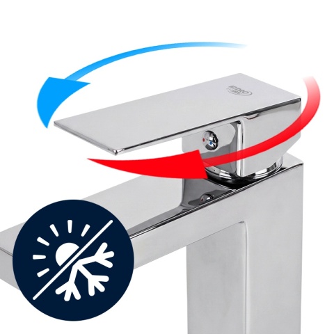 BATERIA UMYWALKOWA ŁAZIENKOWA NISKA NABLATOWA STOJĄCA KRAN CHROM PERLATOR F211A