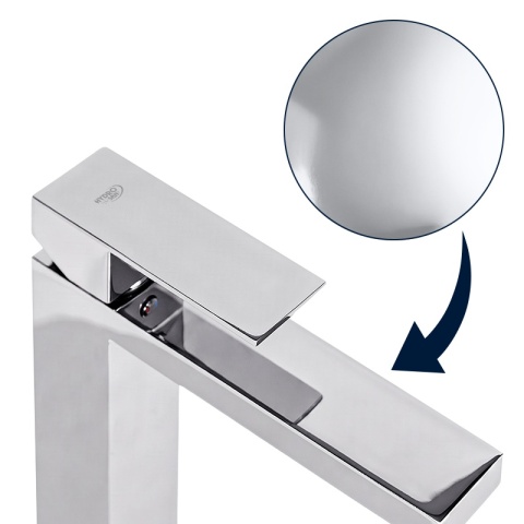 BATERIA UMYWALKOWA ŁAZIENKOWA WYSOKA NABLATOWA STOJĄCA KRAN CHROM PERLATOR F211HA