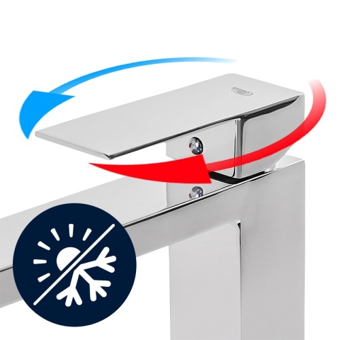 BATERIA UMYWALKOWA ŁAZIENKOWA WYSOKA NABLATOWA STOJĄCA KRAN CHROM PERLATOR F211HA