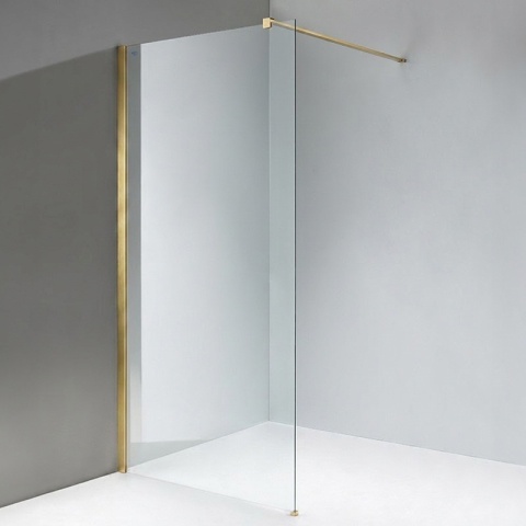 ŚCIANKA PRYSZNICOWA 80X200 CM WALK-IN ZŁOTA ZŁOTO SZCZOTKOWANE SZKŁO HARTOWANE 8 MM SH07