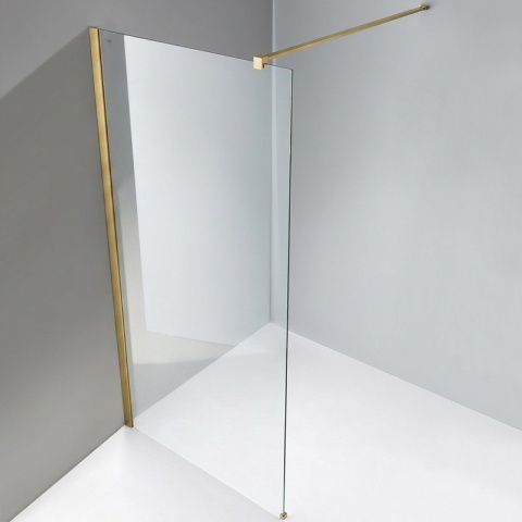 ŚCIANKA PRYSZNICOWA 80X200 CM WALK-IN ZŁOTA ZŁOTO SZCZOTKOWANE SZKŁO HARTOWANE 8 MM SH07
