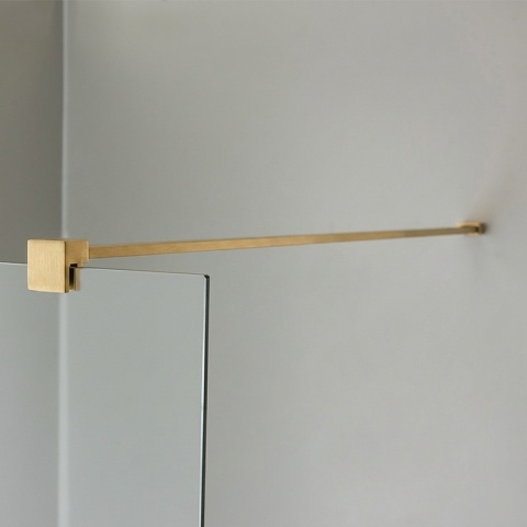 ŚCIANKA PRYSZNICOWA 80X200 CM WALK-IN ZŁOTA ZŁOTO SZCZOTKOWANE SZKŁO HARTOWANE 8 MM SH07