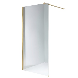 ŚCIANKA PRYSZNICOWA 80X200 CM WALK-IN ZŁOTA ZŁOTO SZCZOTKOWANE SZKŁO HARTOWANE 8 MM SH07