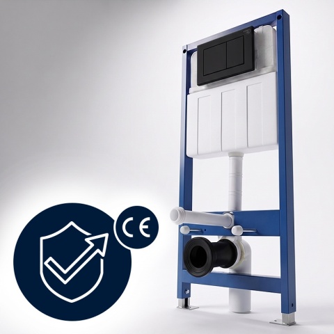 ZESTAW PODTYNKOWY WC POD MISKĘ WISZĄCĄ PODWIESZANĄ STELAŻ + PRZYCISK GRATIS HYDRO BUTTON