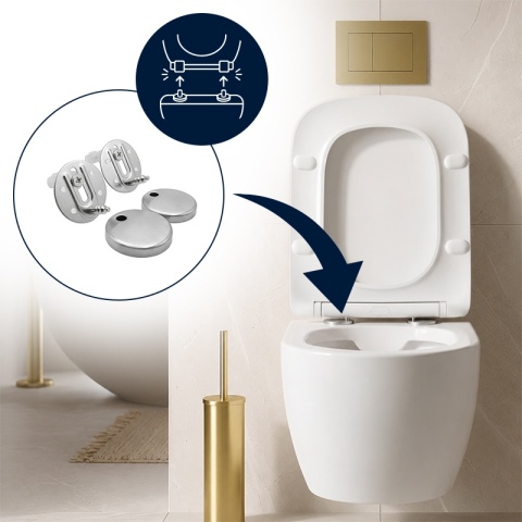 DESKA SEDESOWA WC WOLNOOPADAJĄCA UNIWERSALNA CV-WH-11 BIAŁA DUROPLAST
