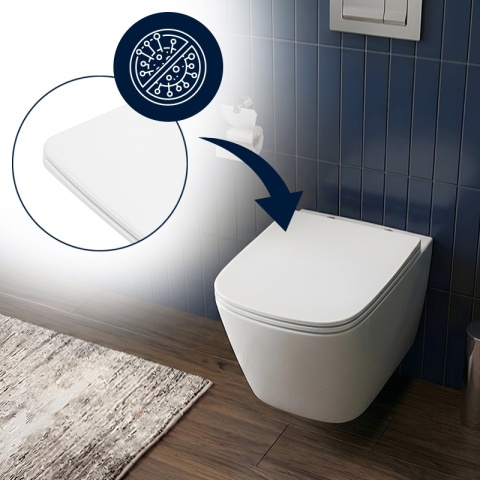 DESKA SEDESOWA WC WOLNOOPADAJĄCA UNIWERSALNA CV-WH-11 BIAŁA DUROPLAST