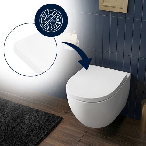 DESKA SEDESOWA WC WOLNOOPADAJĄCA CV-WH-12 SLIM BIAŁA DUROPLAST