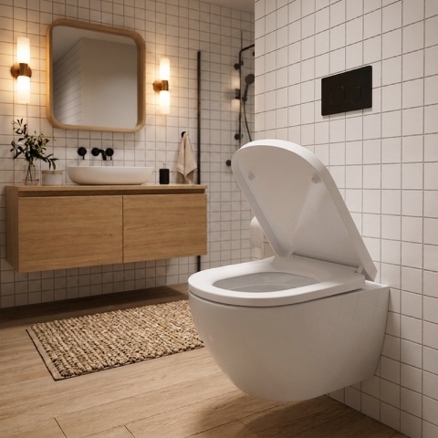 DESKA SEDESOWA WC WOLNOOPADAJĄCA CV-WH-12 SLIM BIAŁA DUROPLAST