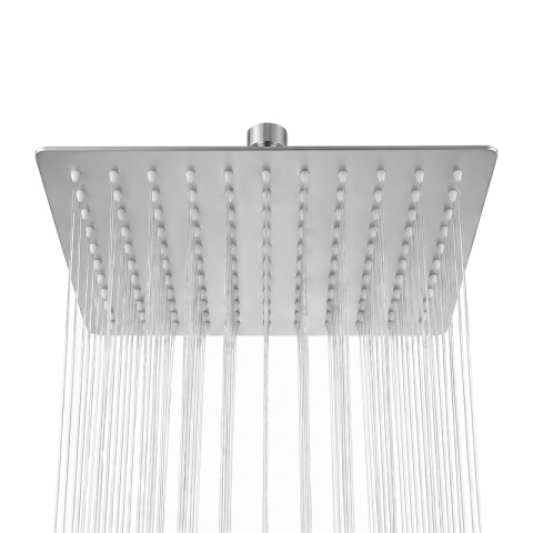 DESZCZOWNICA PRYSZNICOWA KWADRATOWA 25X25 CHROM ANTICALC STAL NIERDZEWNA DES-PR-1-CH-25