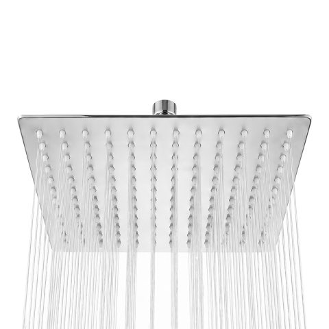 DESZCZOWNICA PRYSZNICOWA KWADRATOWA 30X30 CHROM ANTICALC STAL NIERDZEWNA DES-PR-1-CH-30