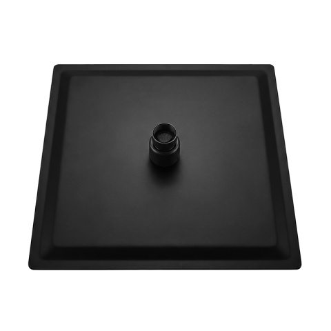 DESZCZOWNICA PRYSZNICOWA KWADRATOWA 25X25 CZARNA ANTICALC STAL NIERDZEWNA DES-PR-1-BL-25