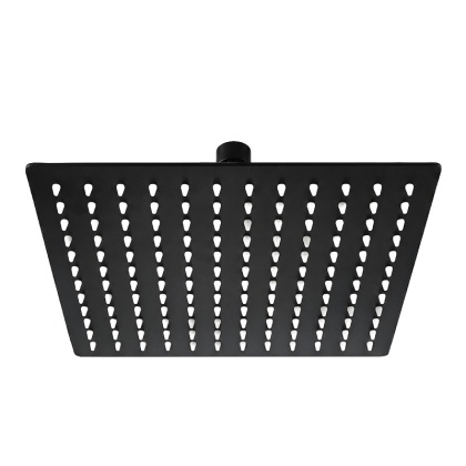 DESZCZOWNICA PRYSZNICOWA KWADRATOWA 30X30 CZARNA ANTICALC STAL NIERDZEWNA DES-PR-1-BL-30