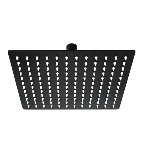 DESZCZOWNICA PRYSZNICOWA KWADRATOWA 30X30 CZARNA ANTICALC STAL NIERDZEWNA DES-PR-1-BL-30