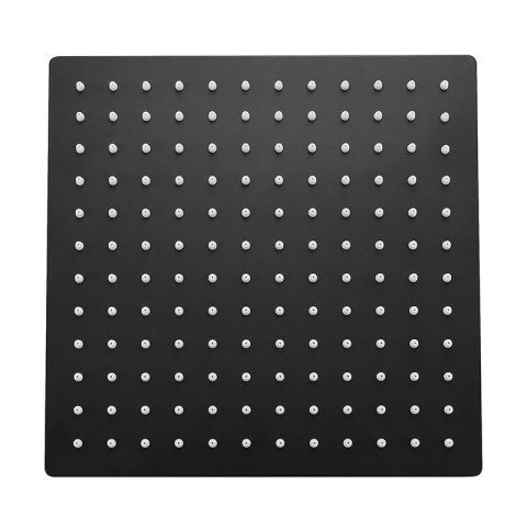 DESZCZOWNICA PRYSZNICOWA KWADRATOWA 30X30 CZARNA ANTICALC STAL NIERDZEWNA DES-PR-1-BL-30