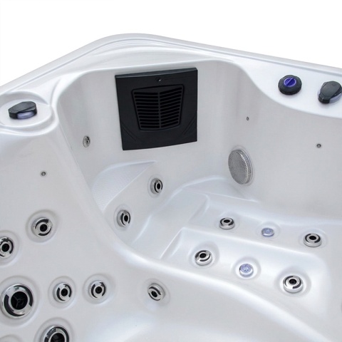 JACUZZI ® OGRODOWE WANNA SPA405 BIAŁA PERŁA OBUDOWA ANTRACYT 195X140 CM