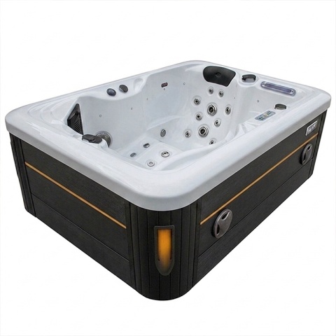 JACUZZI ® OGRODOWE WANNA SPA405 BIAŁA PERŁA OBUDOWA ANTRACYT 195X140 CM