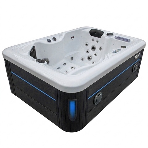 JACUZZI ® OGRODOWE WANNA SPA405 BIAŁA PERŁA OBUDOWA ANTRACYT 195X140 CM