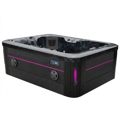 JACUZZI ® OGRODOWE WANNA SPA405 CZARNA FALA OBUDOWA ANTRACYT 195X140 CM