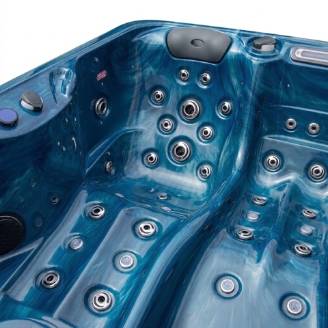 JACUZZI ® OGRODOWE WANNA SPA405 NIEBIESKA FALA OBUDOWA ANTRACYT 195X140 CM