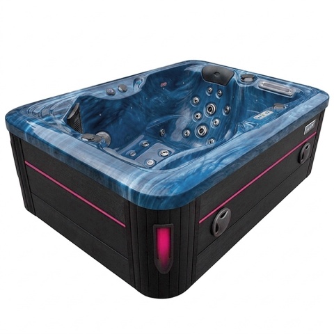 JACUZZI ® OGRODOWE WANNA SPA405 NIEBIESKA FALA OBUDOWA ANTRACYT 195X140 CM
