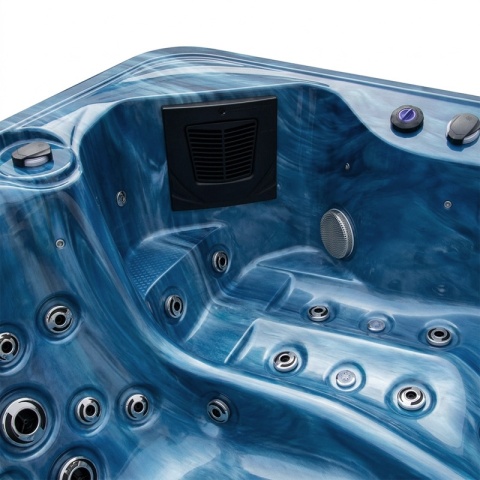 JACUZZI ® OGRODOWE WANNA SPA405 NIEBIESKA FALA OBUDOWA ANTRACYT 195X140 CM