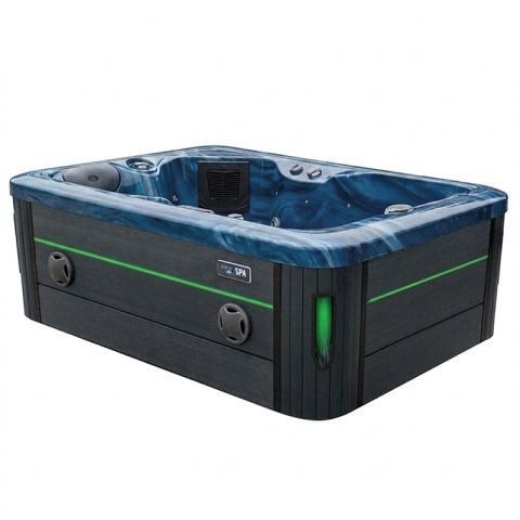 JACUZZI ® OGRODOWE WANNA SPA405 NIEBIESKA FALA OBUDOWA ANTRACYT 195X140 CM