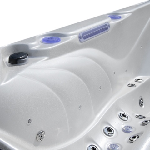 JACUZZI ® OGRODOWE WANNA SPA702 GYPSUM OBUDOWA ANTRACYT 230x230 CM