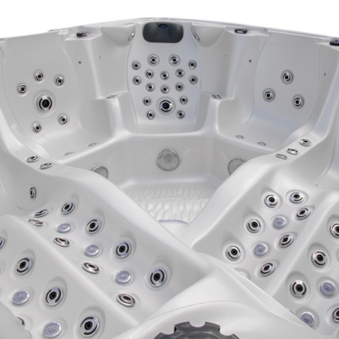 JACUZZI ® OGRODOWE WANNA SPA702 GYPSUM OBUDOWA ANTRACYT 230x230 CM