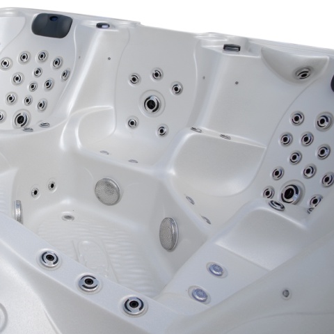JACUZZI ® OGRODOWE WANNA SPA702 GYPSUM OBUDOWA ANTRACYT 230x230 CM